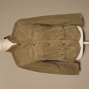 L.L.Bean Corduroy Jacket‎ Army Green Womens XS Petite